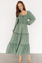 Britta Maxi Dress | Dark Sage
