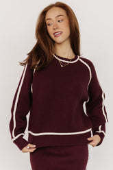Ava Knit Sweater | Wine