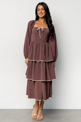 Barcelona Tiered Dress | Vintage Plum