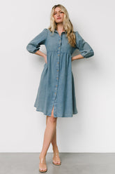 Sari Babydoll Dress | Chambray