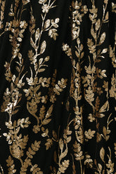 Fabric Swatch - Destiny Sequin | Black + Gold