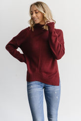 Collins Knit Sweater | Burgundy