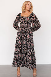 Della Dress | Black Multi Floral