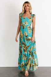 Encinitas Maxi Dress | Caribbean Blue Print