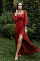 Giselle Maxi Dress | Brick
