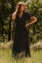 Jackie Eyelet Maxi Dress | Black