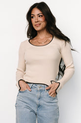 Jentz Ribbed Top | Natural
