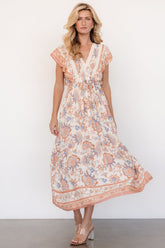 Maggie Maxi Dress | Cream Multi