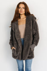 Melrose Teddy Jacket | Dark Gray