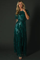 Muse Sequin Maxi Dress | Emerald