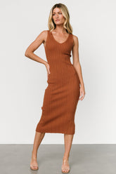 Napa V Neck Tank Dress | Copper