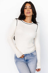 Quinlan Ribbed Top | Ivory