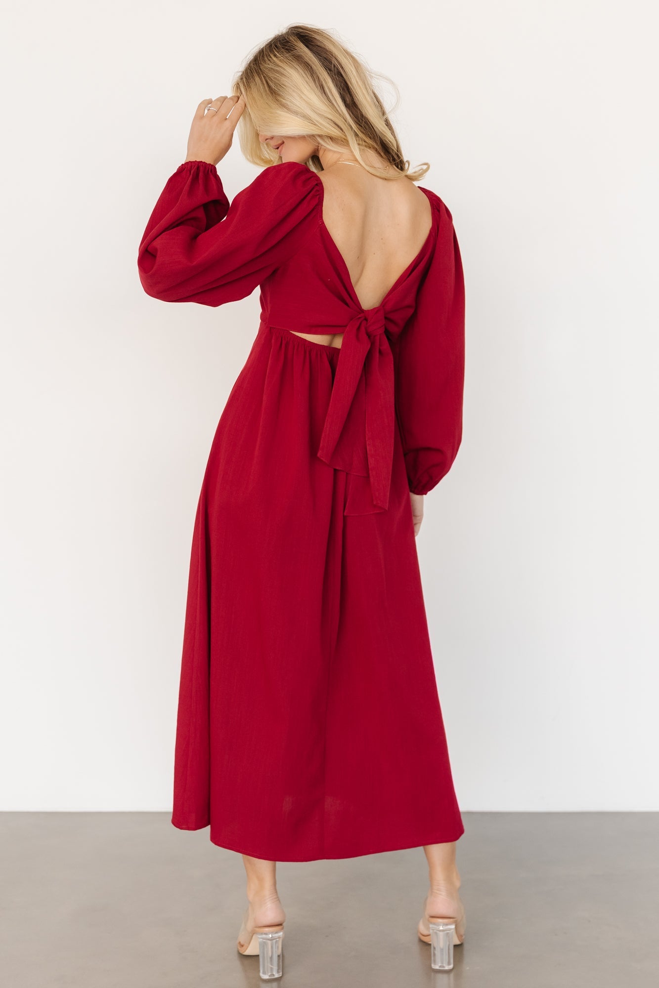 Rosalie Back Tie Dress | Scarlet