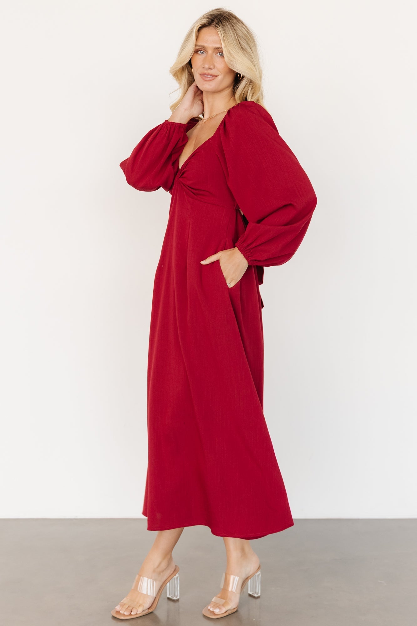 Rosalie Back Tie Dress | Scarlet