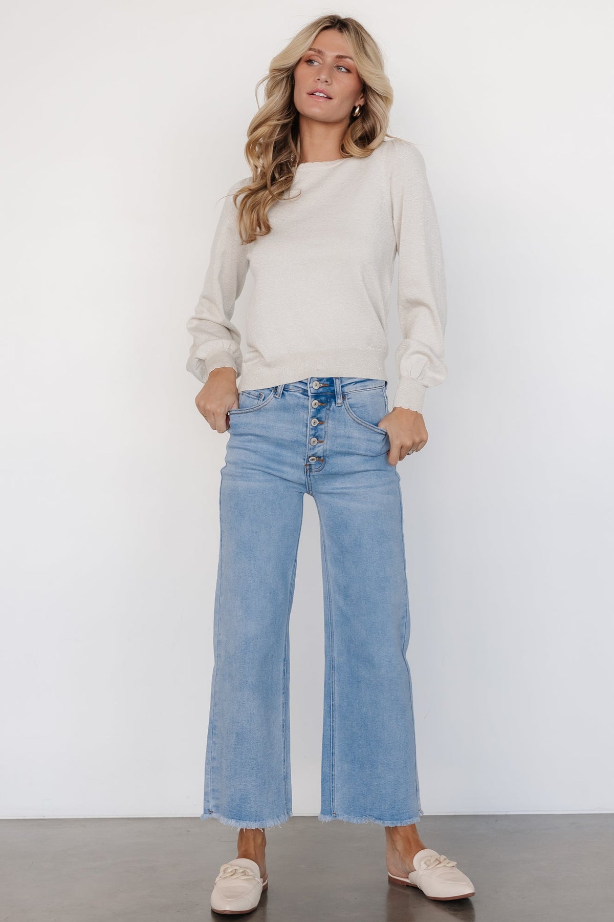 Brody High Rise Wide Leg Jeans | Light Wash