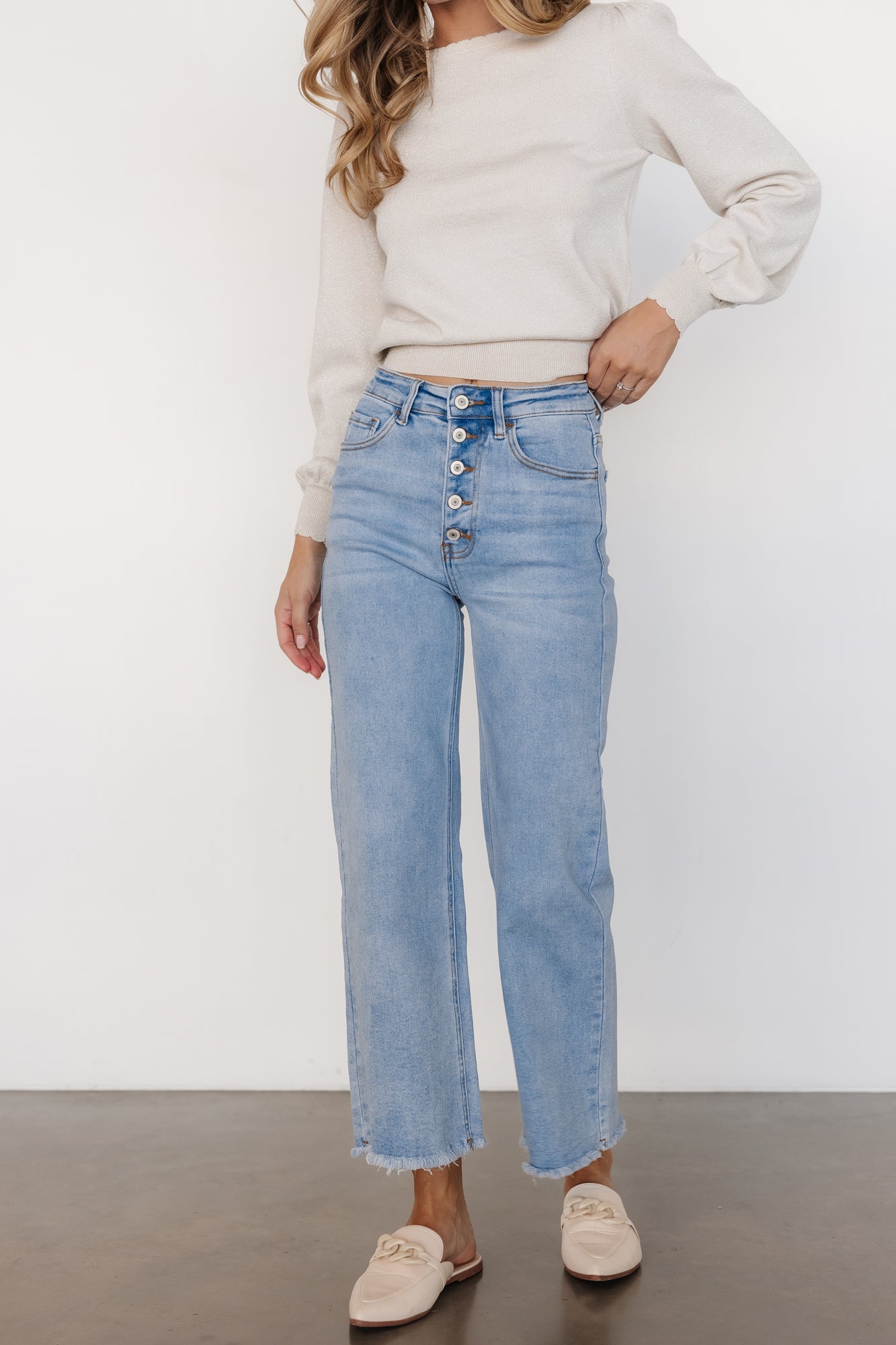 Brody High Rise Wide Leg Jeans | Light Wash
