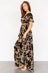 Valen Maxi Dress | Champagne Multi