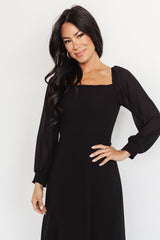 Fabric Swatch - Elise Chiffon | Black