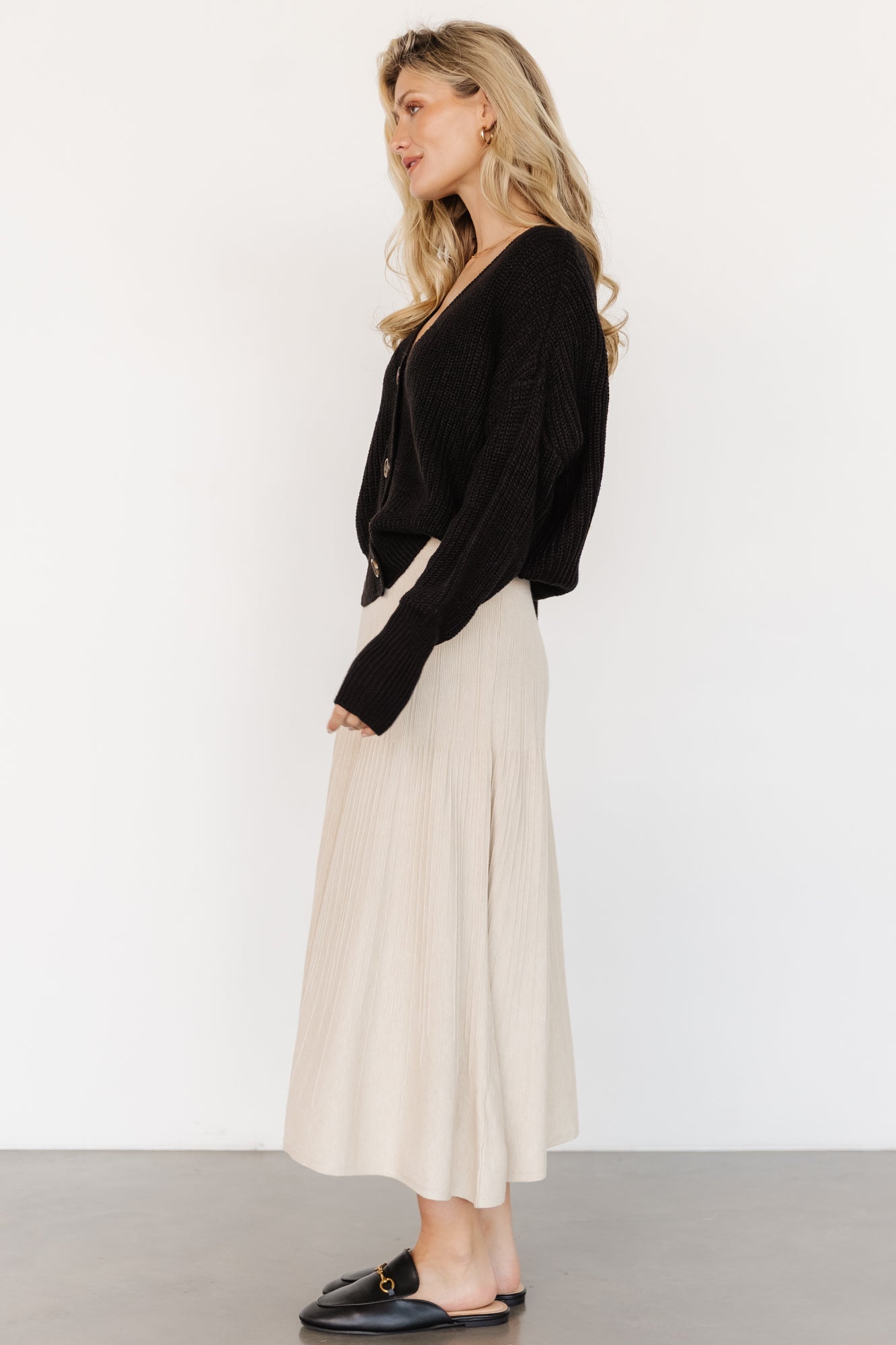Carynn Knit Midi Skirt | Natural