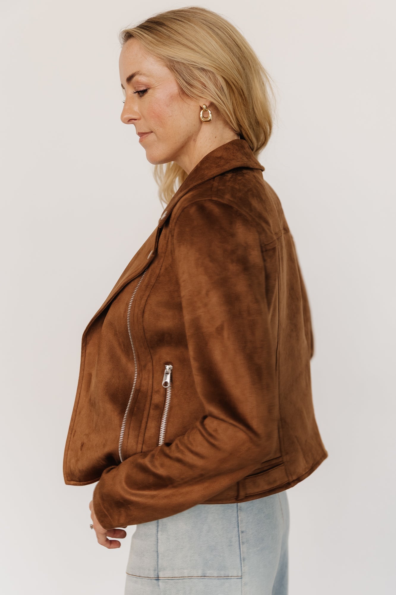 Marisa Faux Suede Jacket | Caramel