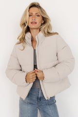 Holden Corduroy Puffer Jacket | Light Greige