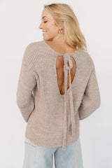 Viola Tie Back Sweater | Natural