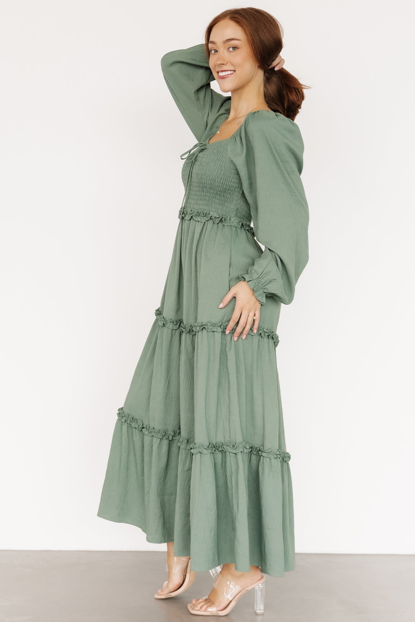 Britta Maxi Dress | Dark Sage