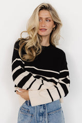 Glasbury Sweater | Black + Ivory
