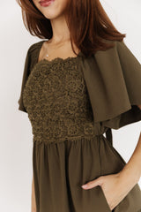 Fauna Lace Top Dress | Olive