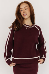 Ava Knit Sweater | Wine