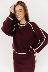 Ava Knit Sweater | Wine