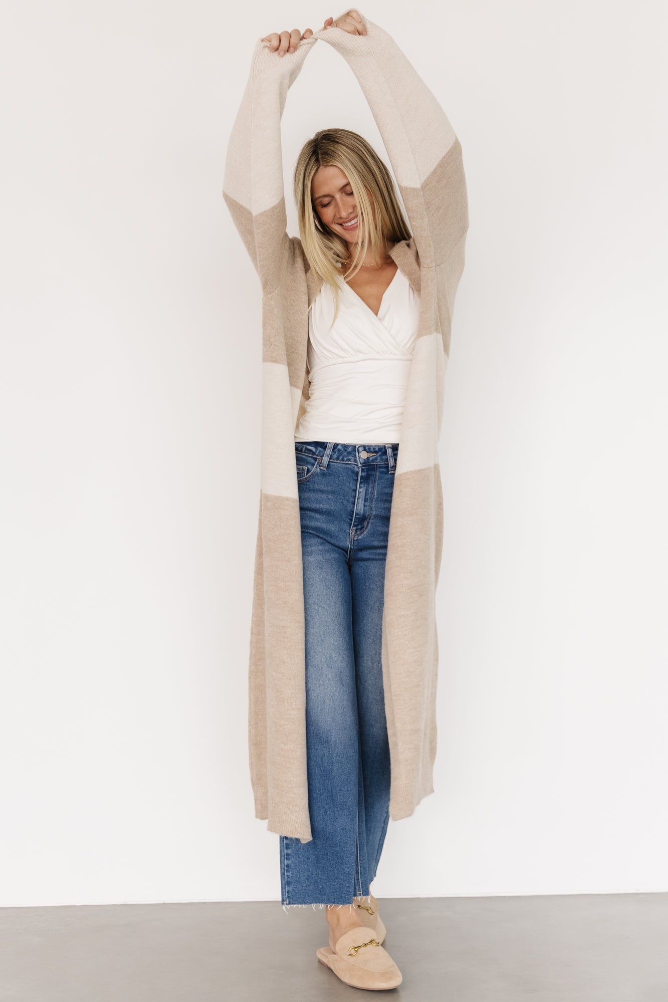 Thea Duster Cardigan | Natural + Ivory