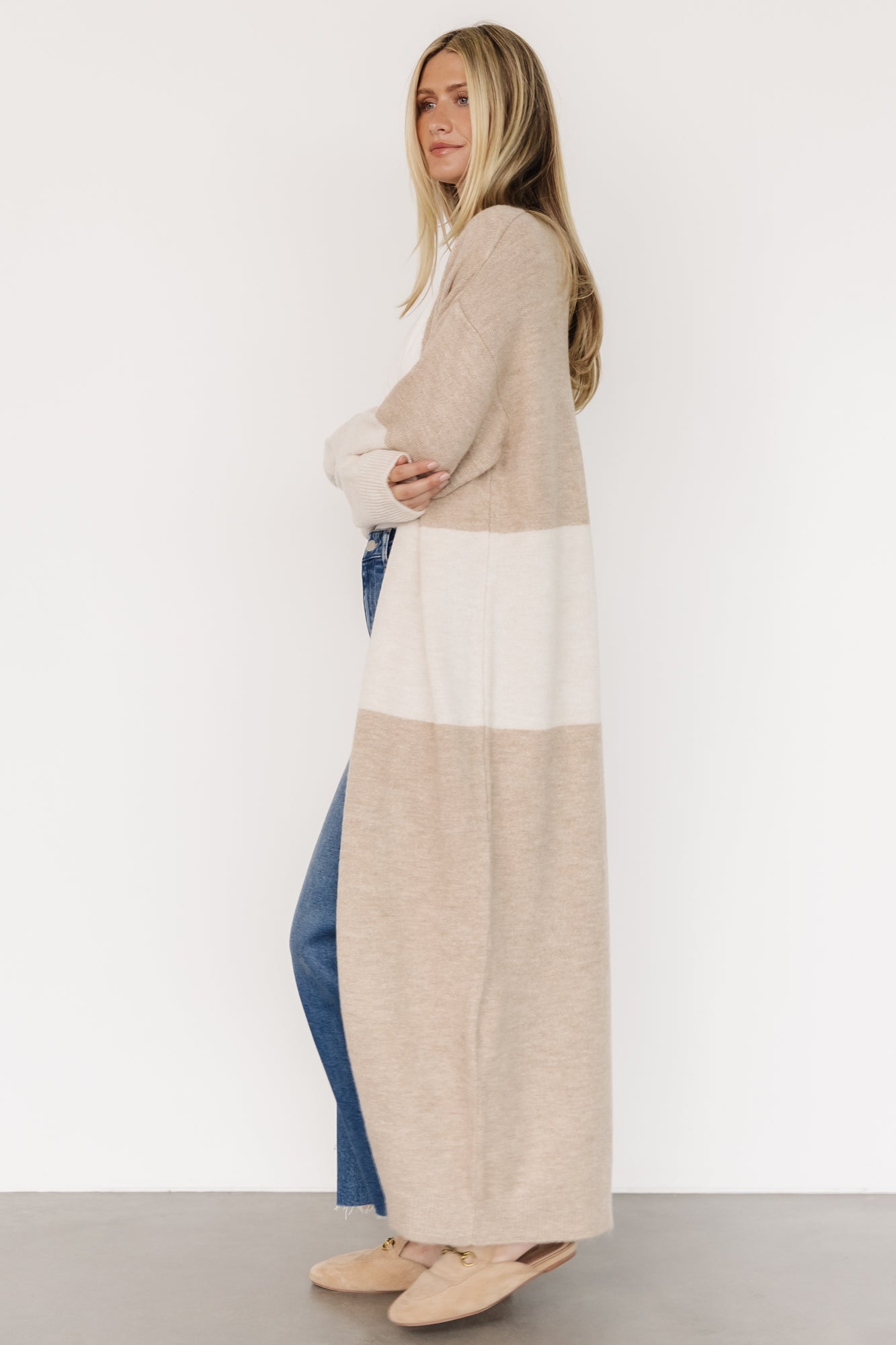 Thea Duster Cardigan | Natural + Ivory