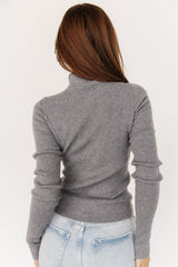 Ilsa Ribbed Sweater Top | Gray