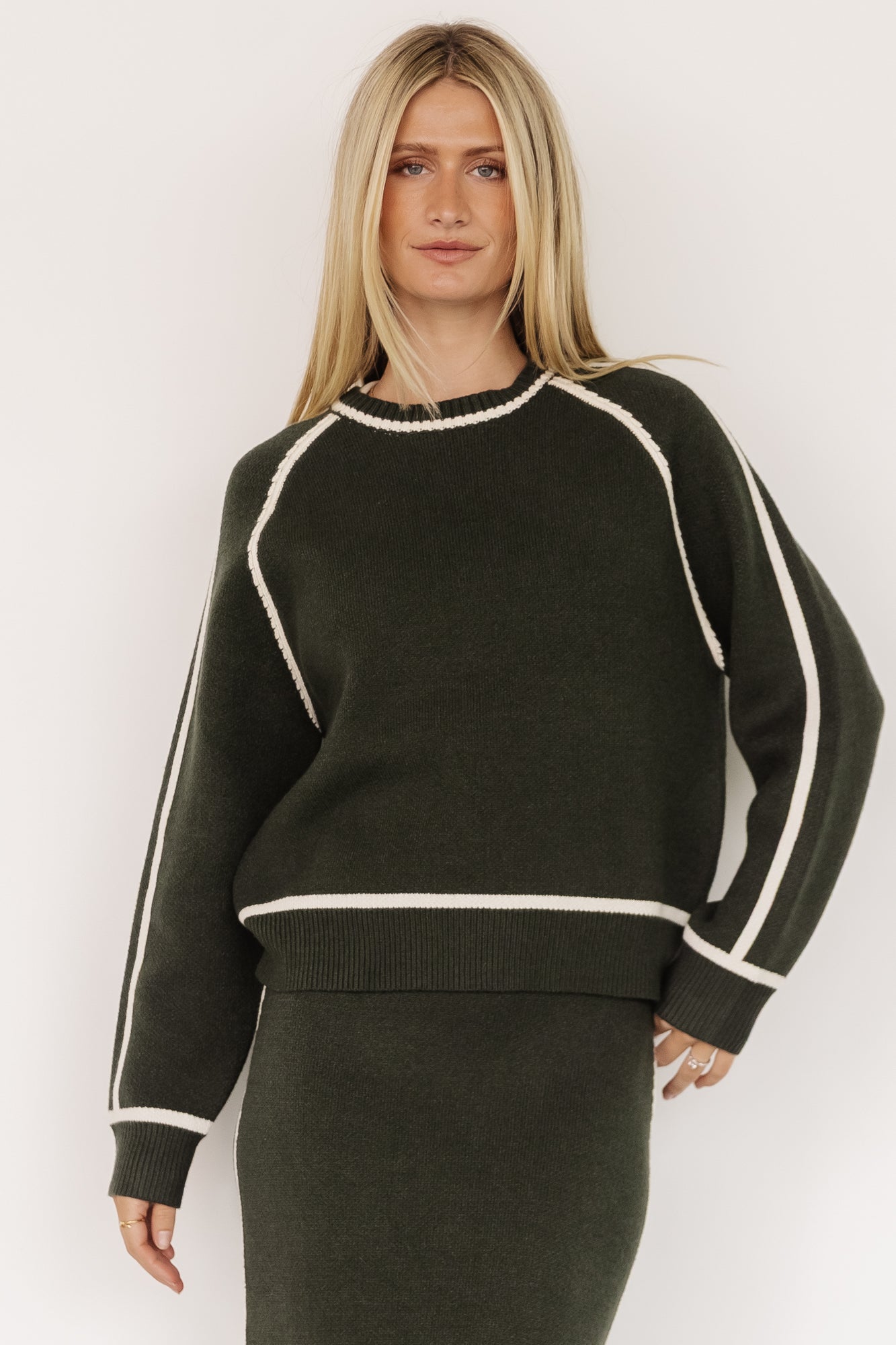 Ava Knit Sweater | Dark Green