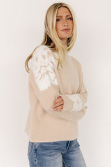 Oda Floral Sweater | Natural + Off White