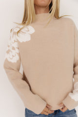 Oda Floral Sweater | Natural + Off White