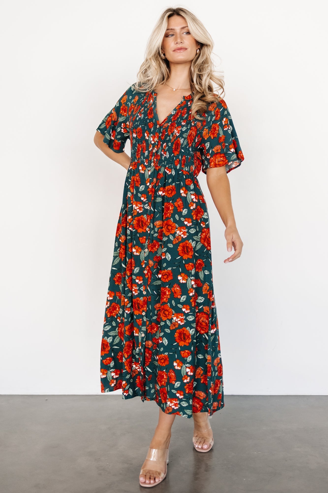 Botega Midi Dress | Jade Multi Floral