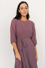 Fabric Swatch - Rebecca Chiffon | Vintage Plum