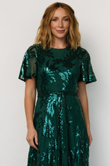 Fabric Swatch - Muse Sequin | Emerald