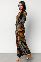 Helen Maxi Dress | Black + Gold