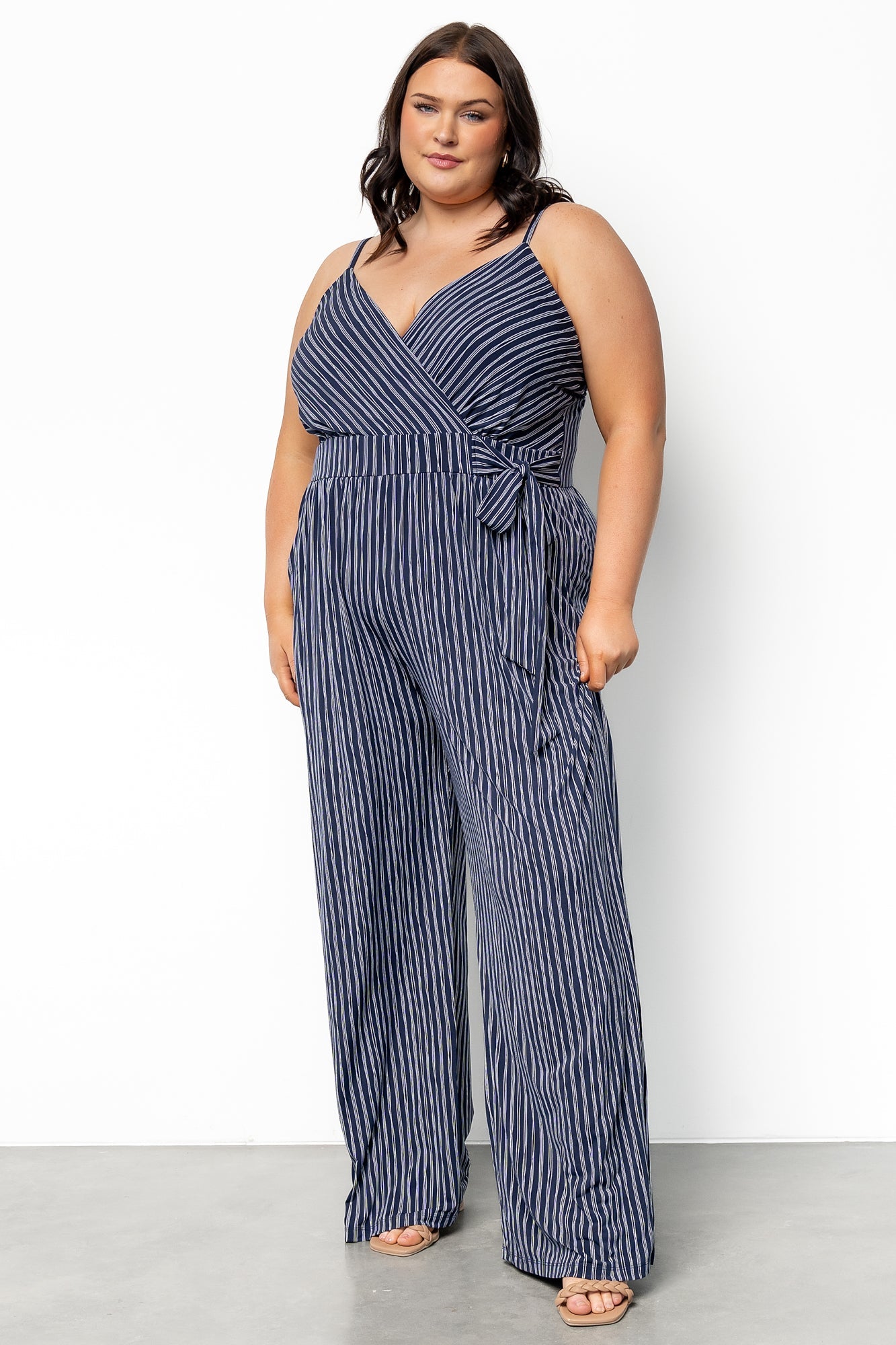 Zuri Tank Jumpsuit | Navy Stripe