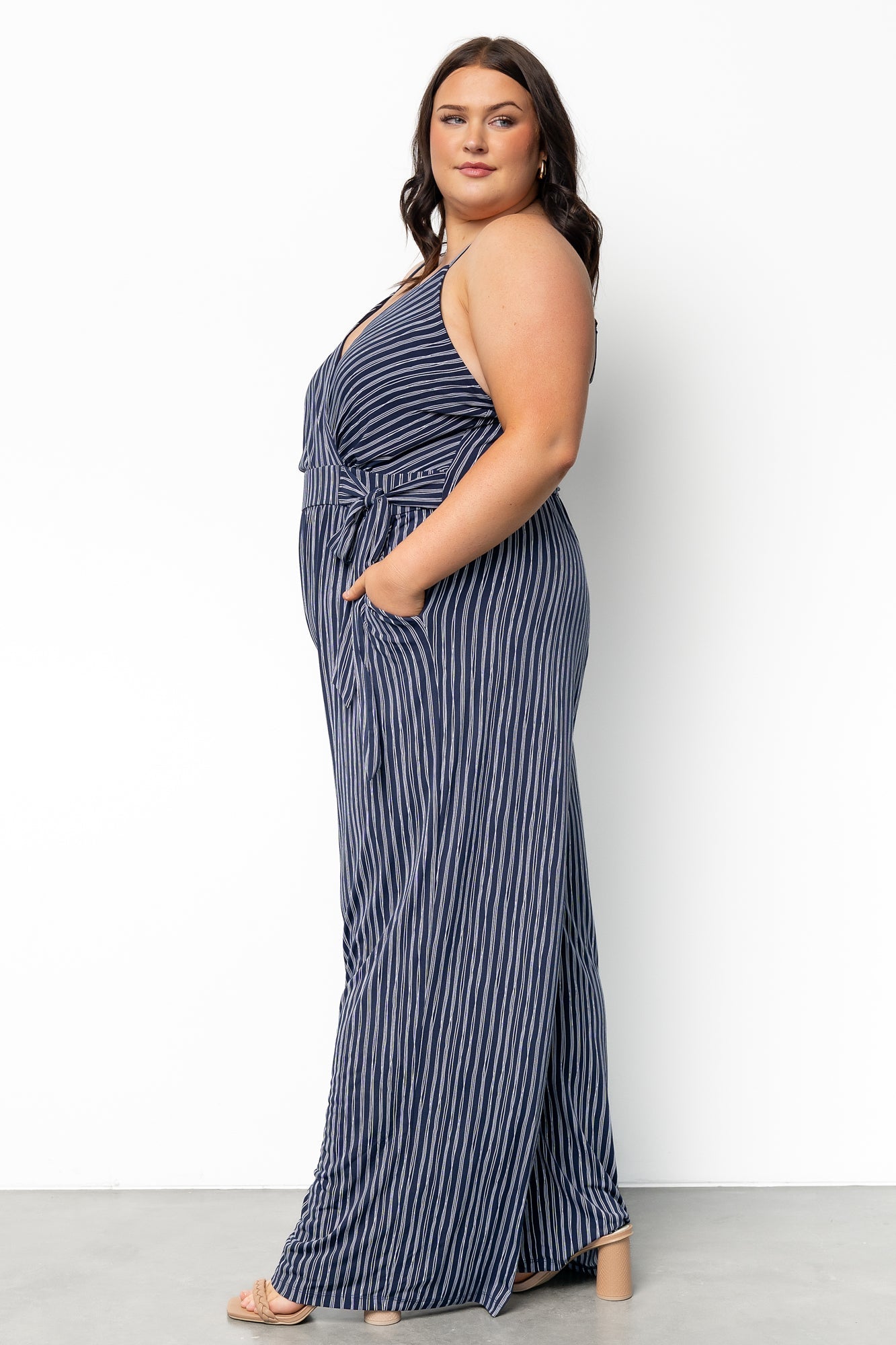 Zuri Tank Jumpsuit | Navy Stripe