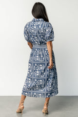 Karla Midi Dress | Deep Slate + White Floral