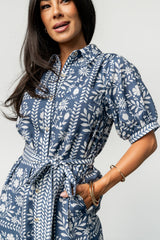 Karla Midi Dress | Deep Slate + White Floral