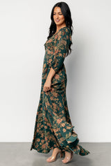 Liesel Maxi Dress | Green + Copper Floral