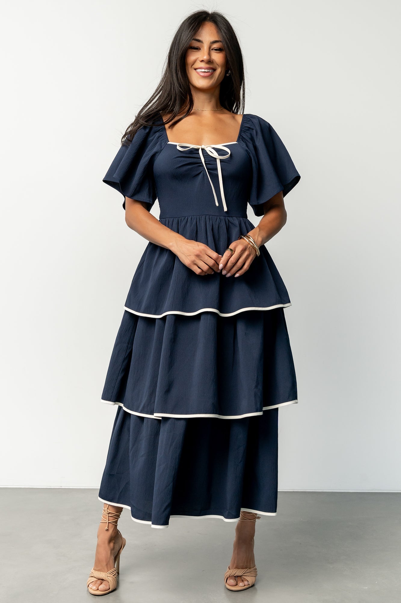 Madrid Tiered Dress | Navy