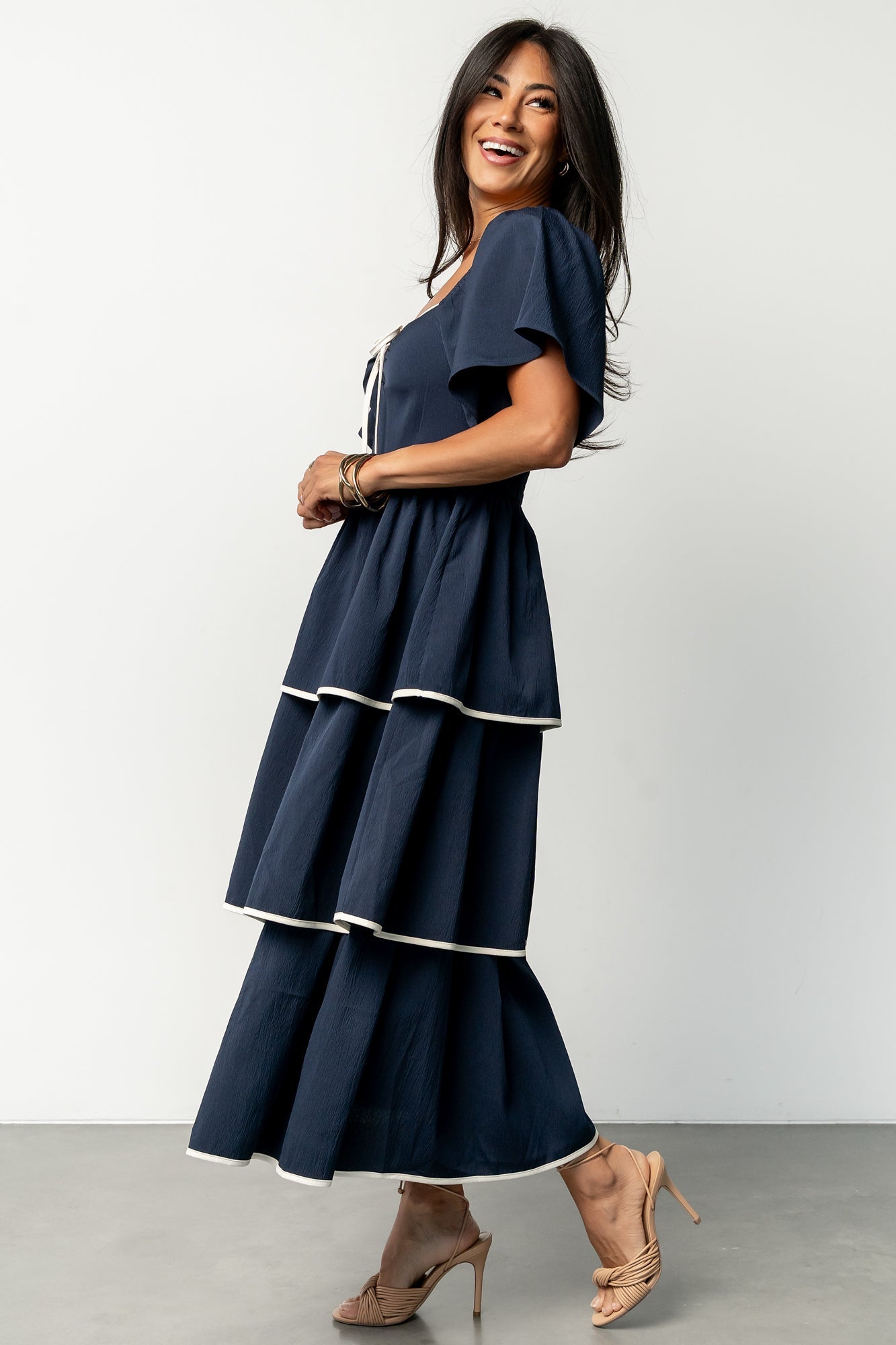 Madrid Tiered Dress | Navy