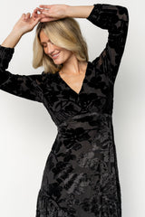 Vienna Velvet Maxi Dress | Black