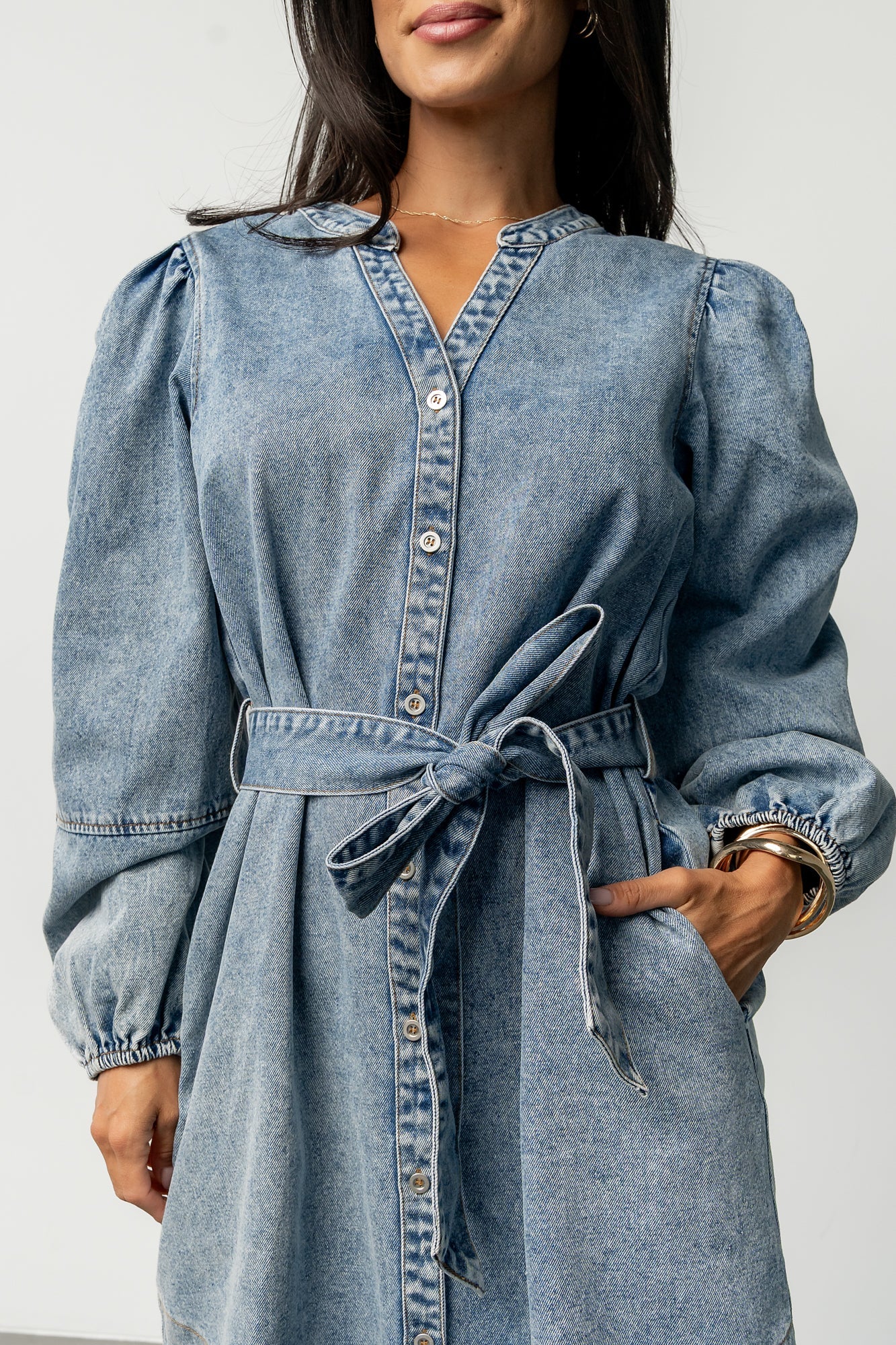 Tora Denim Dress | Light Wash